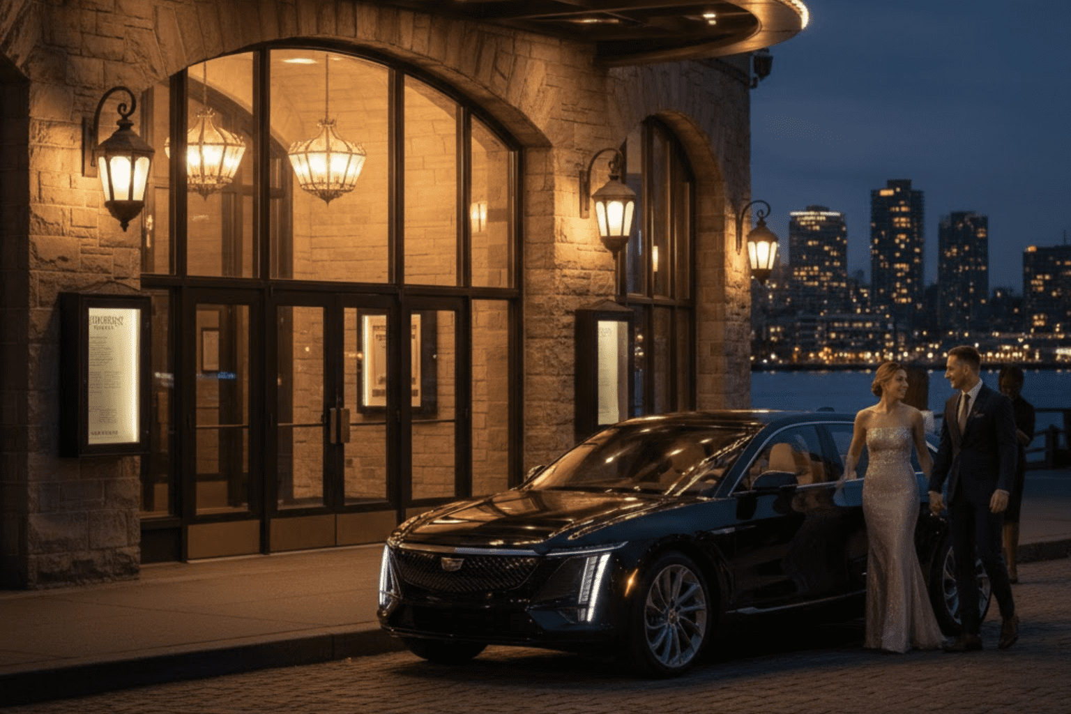 Evening theatre visit in Granville Island with luxury car service