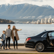 Family exploring Vancouver with luxury chauffeur-driven transportation