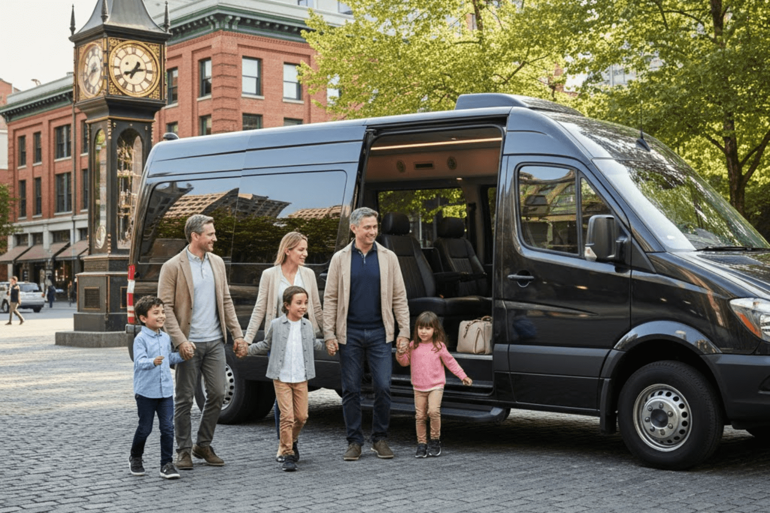 Luxury family van service for group travel in Vancouver