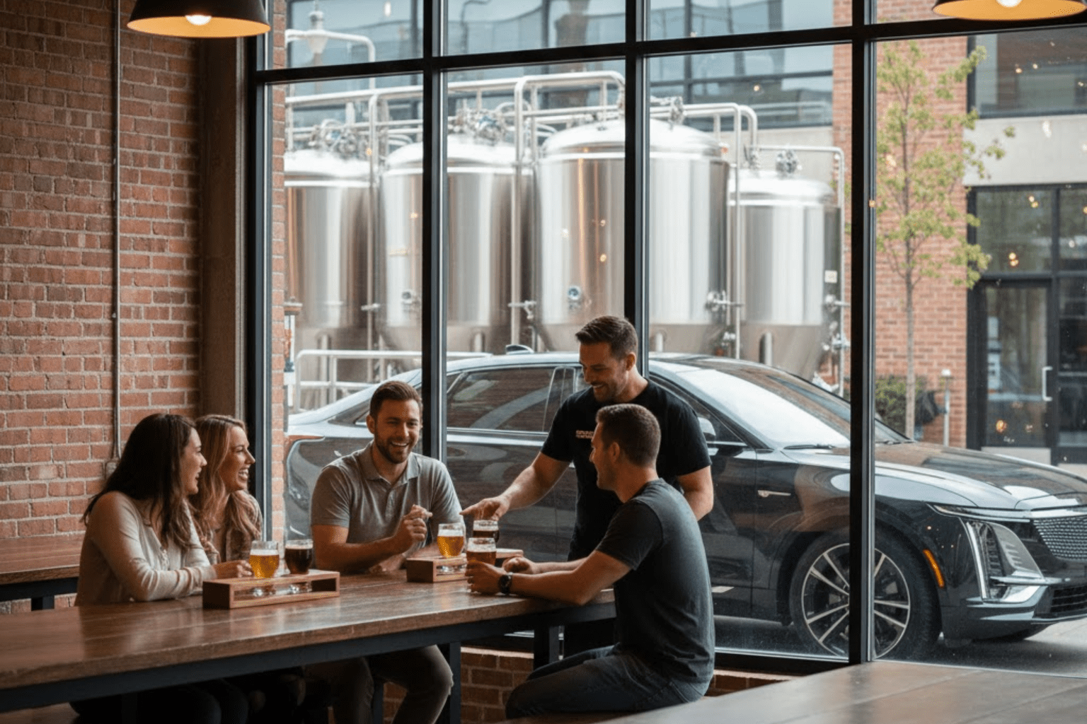 Private craft brewery tour in Vancouver with executive sedan transportation
