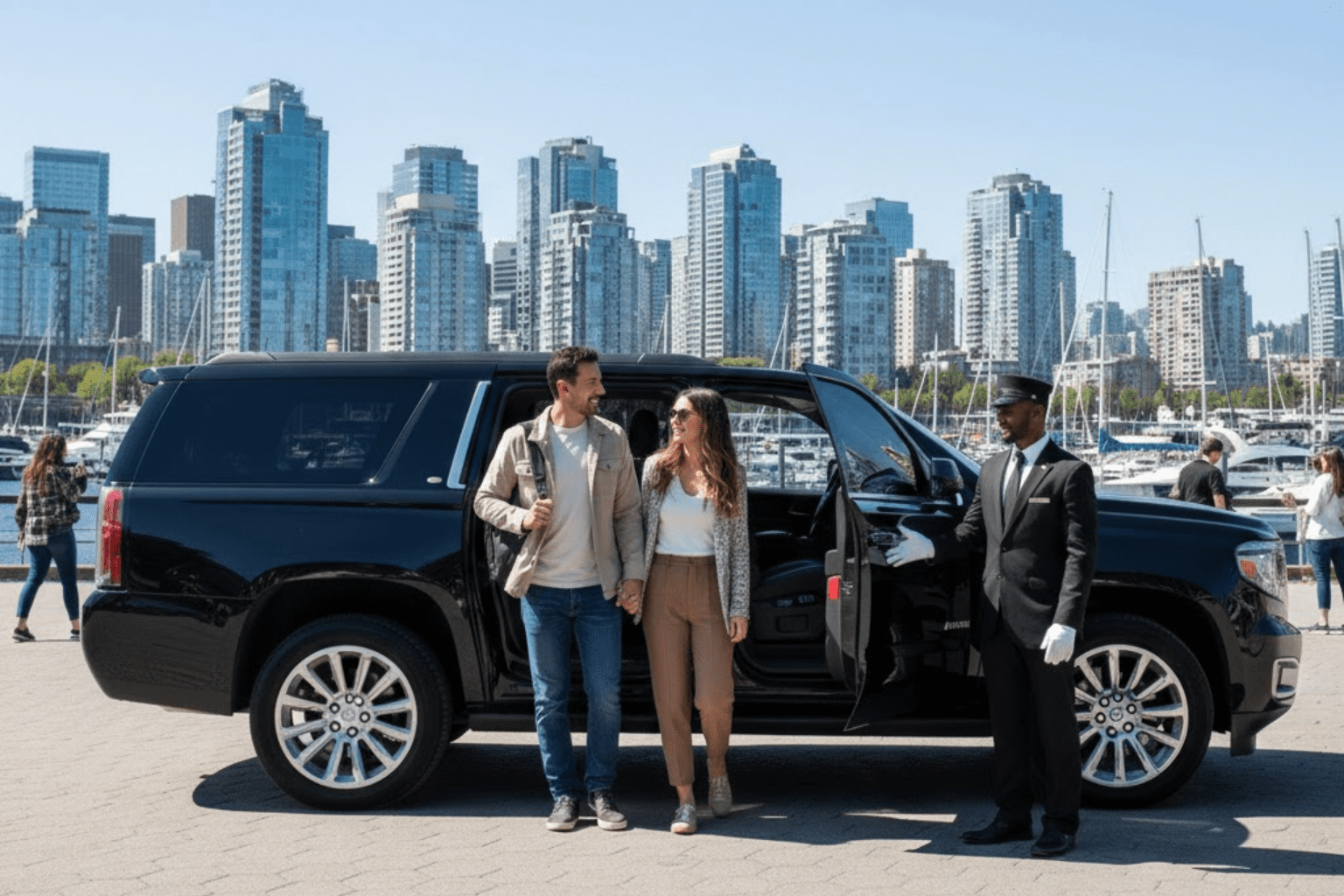 Private luxury SUV service at Granville Island Vancouver