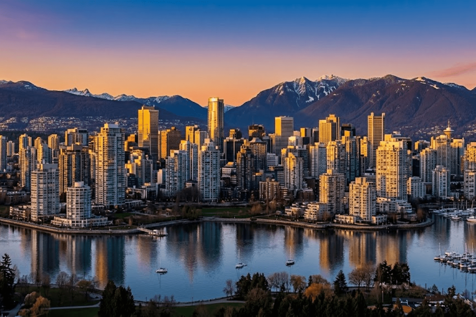 Vancouver skyline business travel destination