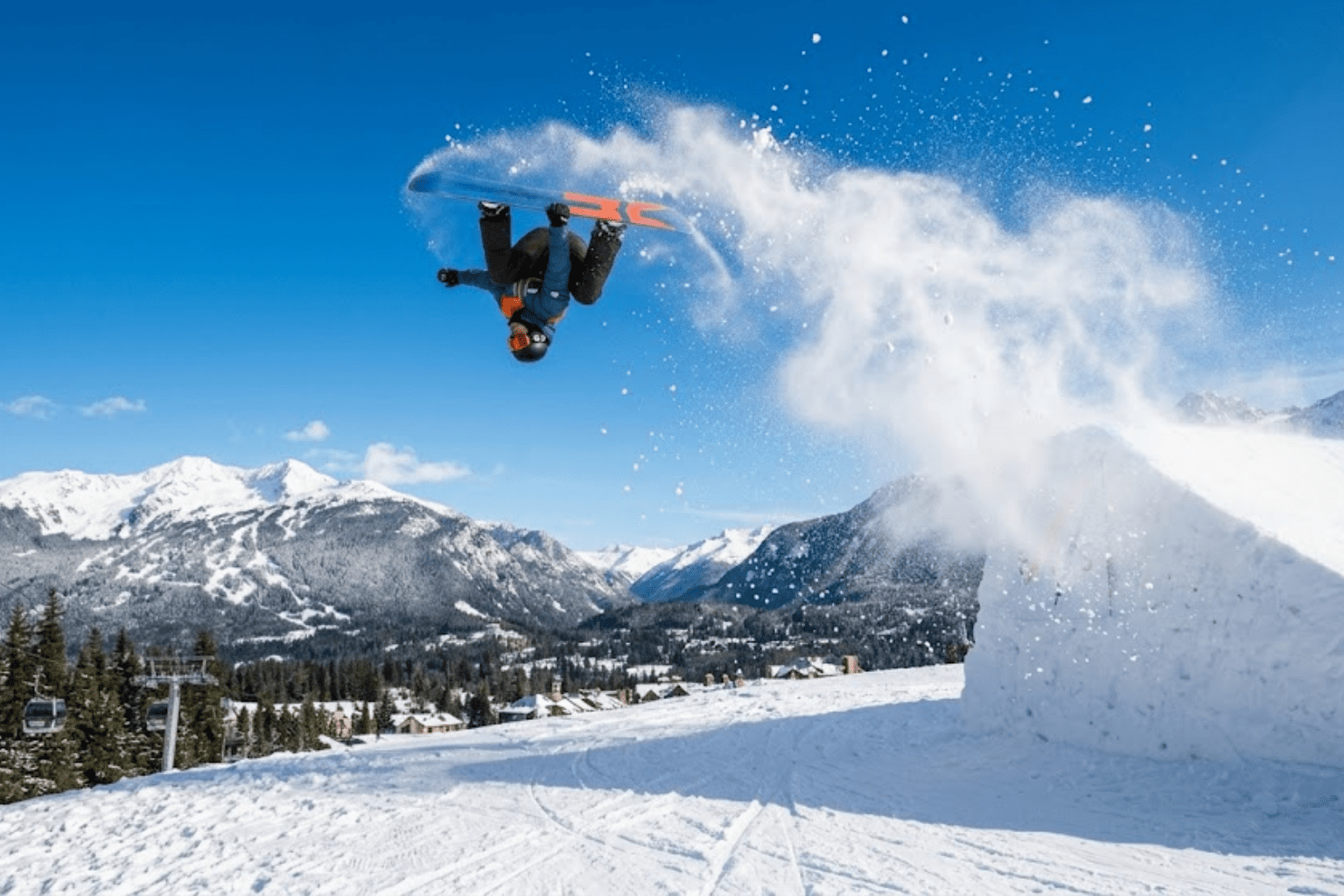 snowboard competition at Whistler ski festival